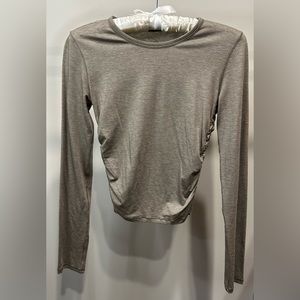 lululemon: BNWOT long sleeve, cinched side green top
